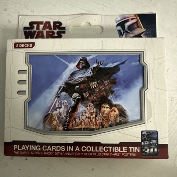Star Wars Empire Strikes Back 30th Anniversary Playing Cards Collectible Tin New - Picture 1 of 2